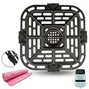 Air Fryer Grill Crisper Plate for Instants Vortex 2QT Mini Air Fryer Oven, Upgraded Air Fryer Grill Pan Tray Grate Grid with Rubber Tabs for Instants 2QT Air Fryer, Nonstick, Dishwasher Safe