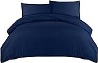 Utopia Bedding Duvet Cover Double - Soft Microfibre Polyester with Pillow cases Quilt Set (Navy)