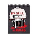 Plan To Gift my grill my rules Spiral Wiro Unruled Blank Pages Notebook with pen Diary Journal Drawing Book Size-A4(8X12 Inches) (my grill my rules)