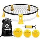 Funesla Spike Game Set Outdoor Game Ball for All Age, Played Indoor/Outdoor, Lawn, Yard, Beach, Tailgate, Park (3 Balls and Standard Air Pump Included)