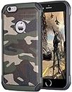 leobray for iPhone 6/6s case,Heavy Duty Protective Bumper Shockproof Armor Ultra Hybrid Rugged Camouflage Case for iPhone 6/6S - Camo Green