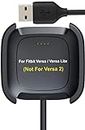 SPYKART USB Charger Cable compatible with Fitbit Versa/Versa Lite - Replacement USB Cable (Black)