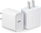 USB C Charger Block [2 Pack] iPhone 15 Charger Block Wall Charger PD Adapter for iPhone 15/15 Pro/15 Pro Max/15 Plus/14/13/12/11,iPad Pro,Xs Max/XR/X/SE,Galaxy S23/S22/S21,Google Pixel