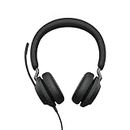 Jabra Evolve2 40 PC Headset – Noise Cancelling UC Zertifizierte Stereo Kopfhörer mit 3 Mikrofonen – USB-C Kabel – Schwarz