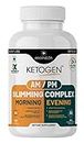 Ketogen AM/PM Slimming Complex - Appetite Control, Dual-Action Formula, Energy, and Focus - Effective Weight Loss Supplement by Goodveda - Boost Metabolism and Curb Cravings (60 Capsules (Pack of 1))