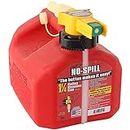 No Spill 1415 1-1/4-Gallon Poly Gas Can (CARB Compliant), rosso, 7,5 "x 8" x 10"