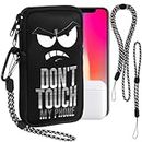 Phone Sock, Neoprene Phone Pouch with Carabiner and Straps, Universal Phone Bag for Smartphone, Compact Phone Sleeve Case for Travel Hiking, Shock Absorbing Pouch Case 7", Gift for Men Women