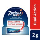 Zovirax Duo Cold Sore Treatment Cream Tube 2g - Unique New Dual-Active Formula