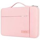 Lacdo 360° Protective 14 Inch Laptop Sleeve Case for Lenovo Dell Hp Asus Acer Chromebook 14 / Lenovo Ideapad 14 / Dell Inspiron 14 / Hp Stream 14 / Asus Zenbook 14 / Acer Spin 3 Computer Bag, Pink