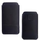 Chalk Factory Premium Genuine Leather Case/Cover with Easy Pull Loop for Alcatel Pop Icon Mobile Phone