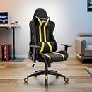 Green Soul Beast Racing Edition Ergonomic Gaming Chair with Premium Fabric & PU Leather, Adjustable Neck & Lumbar Pillow, 3D Adjustable Armrests & Strong Nylon Base (Black & Yellow)