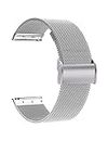 Smartwatch Bracelet, 18 mm, 20 mm, 22 mm, Replacement Stainless Steel Metal Mesh Strap, Quick Release Bracelet, Metal Screw, Men's Women's Smart Bracelet (Silver, 16 mm)