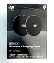 Almohadillas de carga inalámbricas Just Wireless 2 PAQUETES DE 5W con certificación Qi - negras
