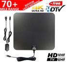 70+ Mile Indoor VHF/UHF 4K/1080P HD Digital TV Antenna w/Amplified Booster
