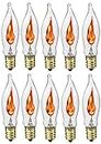 Flickering Flame Shaped Bulbs Menorah Bulbs (10-Pack)