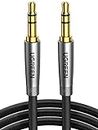 UGREEN Aux Cable Braided Stereo 3.5mm Audio Cable Headphone Mini Jack Male to Male Auxiliary TRS Lead Compatible with iPhone Galaxy iPad iPod Car Speaker MP3 Player Home Stereo Amp TV PC Laptop (1M)