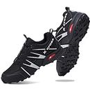 ziitop Trail Running Shoes Men Waterproof Hiking Shoes Non-Slip Outdoor Trekking Sports Shoes for Men Lightweight Breathable Sneakers All-Terrain Cross Training Shoes Walking Shoes Blackwhite