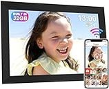 UCMDA 10.1 Inch WiFi Digital Photo Frame, Built-In 32GB Smart Cloud Digital Picture Frames with 1280x800 IPS Touch Screen, Auto-Rotate