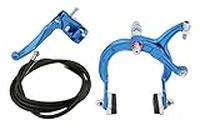Alta Bicycle Alloy Classic MX Style Brake Set, Multiple Colors. (Blue, Rear)