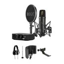 RODE NT1 Complete Studio Kit with Reflection Filter and Headphones NT1 + AI-1 INTERFACE BUNDLE