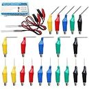 Testeronics 24 in 1 Heavy Duty Electrical Back Probe Kit | 4 PCS Extended Back Probe Wires | 20 PCS Alligator Clip to Back Probe Needle