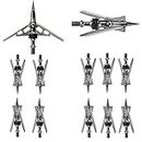 Fay Outdoor Sport 100 Grain Hunting Broadheads Mechanical for Compound Recurve Bow Arrows and Crossbow Bolts with Two Blades (12 PK)