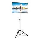 Premium LCD Flat Panel TV Tripod, Portable TV Stand, Foldable Stand Mount, Fits LCD LED Flat Screen TV Up To 32", Adjustable Height, 22 lbs Weight Capacity, VESA 200x200, 220x220