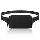 MoKo Fanny Packs for Women Men, Fashion Running Waist Packs, Crossbody Mini Bag Fanny Pack Belt Bag with Adjustable Strap for Running Outdoors Workout Travel Hiking Cycling, Black