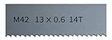 Bi-Metal Band Saw Blades 1400, 1425, 1435, 1440, 1470mm x 13 x 0.6mm x 6Tpi Saw Blade Cutting Hardwood, Soft Metal M42 (Color : 14 Tpi, Size : 1400mm)
