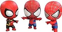 Hot Toys CBX056 Spider-Man: No Way Home Spider-Man (Set of 3) Non-Scale Figure, Red, Approximately 3.1 inches (8 cm) Tall
