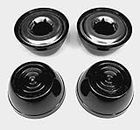 Quadrapoint Hub Caps for Radio Flyer Steel & Wood Wagons 1/2" New Black (NOT for Plastic or Folding or Little Wagons Model W5, Please Read Entire Product Description)