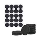 VABNEER 60 Piezas Almohadillas de Fieltro Redondas para Muebles, 25mm Negro Fieltro Adhesivo con 5mm de Espesor, Protectores para Patas de Mesa