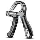 Wearslim Professional Hand Grip Strengthener with Counter, Adjustable Resistance 5 to 60kg, Grip Strength Trainer for Muscle Building, Forearm Exerciser
