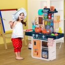 Kids Kitchen Cookware Play Set w/42 Pcs Pretend Cooking Accessories ,Music,Light