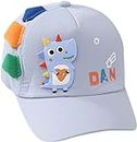 3D Cartoon Character Printed Little Kids Toddlers Baseball Cap for boy and Girls 3-8 Years (Blue)