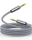 MORELECS Aux Cord 4ft, 3.5mm Audio Cable - Nylon Braided Aux Cable 3.5mm Male to Male AUX Cord for Car, Headphones, Home Stereos, Speaker