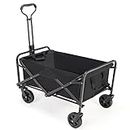 DEERFAMY Carry Wagon, Carry Cart, Outdoor Wagon, Camping Wagon, Outdoor, Camping, Carrying Wagon, Camping Cart, Foldable, Sports Events, Beach, Fishing, BBQ, Leisure, Camping Equipment, Luggage Carrying
