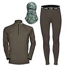 HECS Hunting-High Performance Base Layer-Underwear with Patented Technology for Deer, Big Game & Turkey Hunting-Size Large Olive