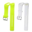ELECTROPRIME 2Pack Sport Silicone Watch Band Wrist Strap Belt For Polar A360 Lime + White