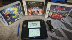 Nintendo 2DS Console Black/blue with Mario Bros 2 + 3 DS Games Usb Charger