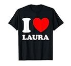 Negro Blanco I Love Laura Camiseta