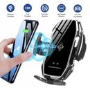 Wireless Car Charger Fast Charging Phone Mount Holder IR sensor Auto-Clamping