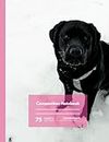 Composition Notebook: Labrador Retriever Journal, Black Lab Blank Notebook, School Notebook, College Ruled, Cute Pink Dog Notebook, 150 Pages for Back-to-School, 7.5 x 9.75
