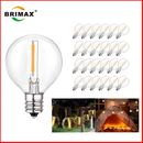 6-50 unidades G40 LED bombillas E12 Globe Glass bombillas de repuesto impermeables blancas cálidas