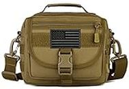 Protector Plus Tactical Messenger Bag Men Small Military MOLLE Crossbody Pack (Patch Included)