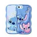 ZCSIBORUI Compatible with iPhone 5 5S Case, iPhone 5C Case, Cute 3D Cartoon Animal Character Soft Rubber Cool Shockproof Protective Shell Skin Case for iPhone 5/5S/5C