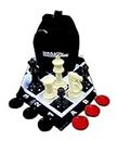 MegaChess Large Chess Set - 8-inch King with Large Checkers Set and Giant Vinyl Chess Mat
