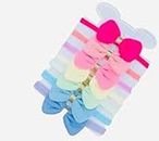 6 PCS Baby Girls Headbands Hair Bows Nylon Hairbands Handmade Knit Hair Accessories for Newborn Infant Toddlers Little Girl and Kids