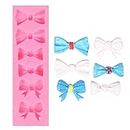 HomeBakers Mart 6 Cavity Small Bow Bowknot Silicone Mold for Fondant Cake Decoration Resin 6 Bows Silicone Fondant & Gumpaste Mould 6 Tied Bows - 2 Each of 3 Different Designs