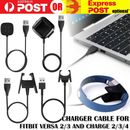 USB Charger Charging 1M Cable for Fitbit Charge 2 3 4 Versa 2 3 4 Sense 2 AU New